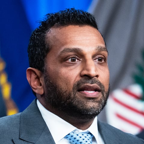 FBI Director Kash Patel conducts a news conference on Dec. 4 at the Department of Justice.