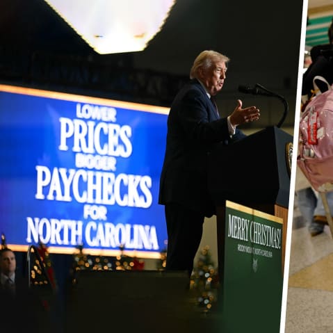 Trump blames Democrats for economic woes in North Carolina speech  