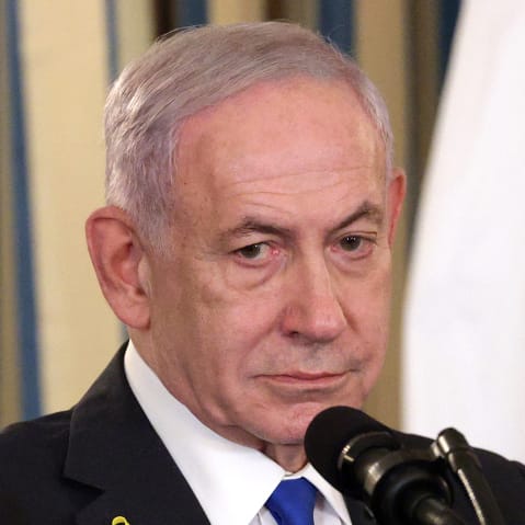 Israeli Prime Minister Benjamin Netanyahu on Sept. 29, 2025 in the State Dining Room at the White House.