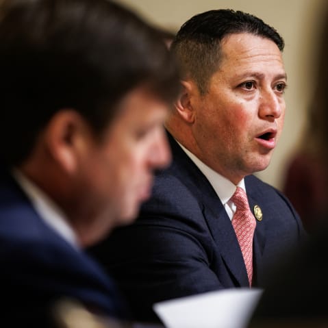 Rep. Tony Gonzales speaks during a House Homeland Security Committee hearing.
