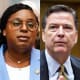 LaMonica McIver; James Comey; Letitia James.