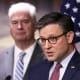 U.S. Speaker of the House Rep. Mike Johnson and House Majority Whip Rep. Tom Emmer at the U.S. Capitol.
