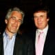 Jeffrey Epstein and Donald Trump in 1997 at the Mar-a-Lago estate.