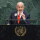 Prime Minister of Israel Benjamin Netanyahu speaks during the United Nations General Assembly at the United Nations headquarters on Sept. 26, 2025 in New York.