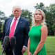 U.S. President Donald Trump and White House Press Secretary Karoline Leavitt.