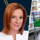 Jen Psaki; A customer shops for produce at a grocery store.