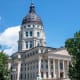 Kansas state capitol in Topeka, KS.