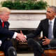 President Barack Obama and President-elect Donald Trump shake hands