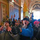 Supporters of President Donald Trump protest inside the Capitol on Jan. 6, 2021.