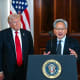 Nvidia CEO Jensen Huang alongside President Donald Trump