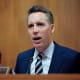 Sen. Josh Hawley, R-Mo., presides over a Senate hearing on July 16, 2025.