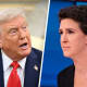 President Donald Trump and MSNBC's Rachel Maddow.