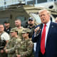President Donald Trump speaks while visiting federal troops at the U.S. Park Police Anacostia operations facility in Washington, D.C., on Aug. 21, 2025.