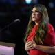 Kimberly Guilfoyle speaks at a podium