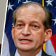 A split composite of Jeffrey Epstein and Alex Acosta.