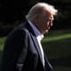 President Donald Trump arrives back at the White House on Sept. 26, 2025.