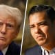 U.S. President Donald Trump and Robert Garcia.