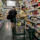Shoppers at a Whole Foods Market supermarket in New York