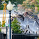 Demolition of a section of the East Wing of the White House.