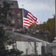 A general view of the ongoing construction works on the White House grounds.