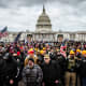 Pro-Trump protesters in front of the U.S. Capitol Building on Jan. 6.
