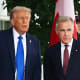 U.S. President Donald Trump and Canadian Prime Minister Mark Carney outside the West Wing of the White House.