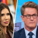 US Homeland Security Secretary Kristi Noem and MS NOW's Joe Scarborough.