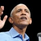 Former President Barack Obama during a rally for Abigail Spanberger in Norfolk, V.A.