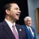 Reps. Henry Cuellar, D-Texas, left, and John Carter, R-Texas, arrive for the House Appropriations Subcommittee on Defense hearing on the FY 2025 budget request for the Department of Defense in Rayburn building on Wednesday, April 17, 2024.