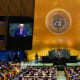 President Donald Trump delivers remarks to the United Nations General Assembly at the UN headquarters in New York City on Sept. 23, 2025.