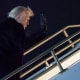 President Donald Trump boards Air Force One at Wilkes-Barre Scranton International Airport