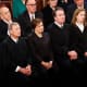 Chief Justice John Roberts and current associate justices Elena Kagan, Brett Kavanaugh, Amy Coney Barrett and Ketanji Brown Jackson.