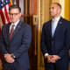 House Speaker Mike Johnson and House Minority Leader Hakeem Jeffries at the U.S. Capitol.