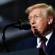 U.S. President Donald Trump delivers remarks during a rally in Rocky Mount, NC.