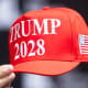 A "TRUMP 2028" hat.