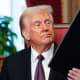 Newly sworn-in President Donald Trump takes part in a signing ceremony in the President's Room following the 60th inaugural ceremony on Jan. 20, 2025 at the US Capitol in Washington, D.C.