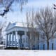 A construction crane as ballroom construction continues at the White House.