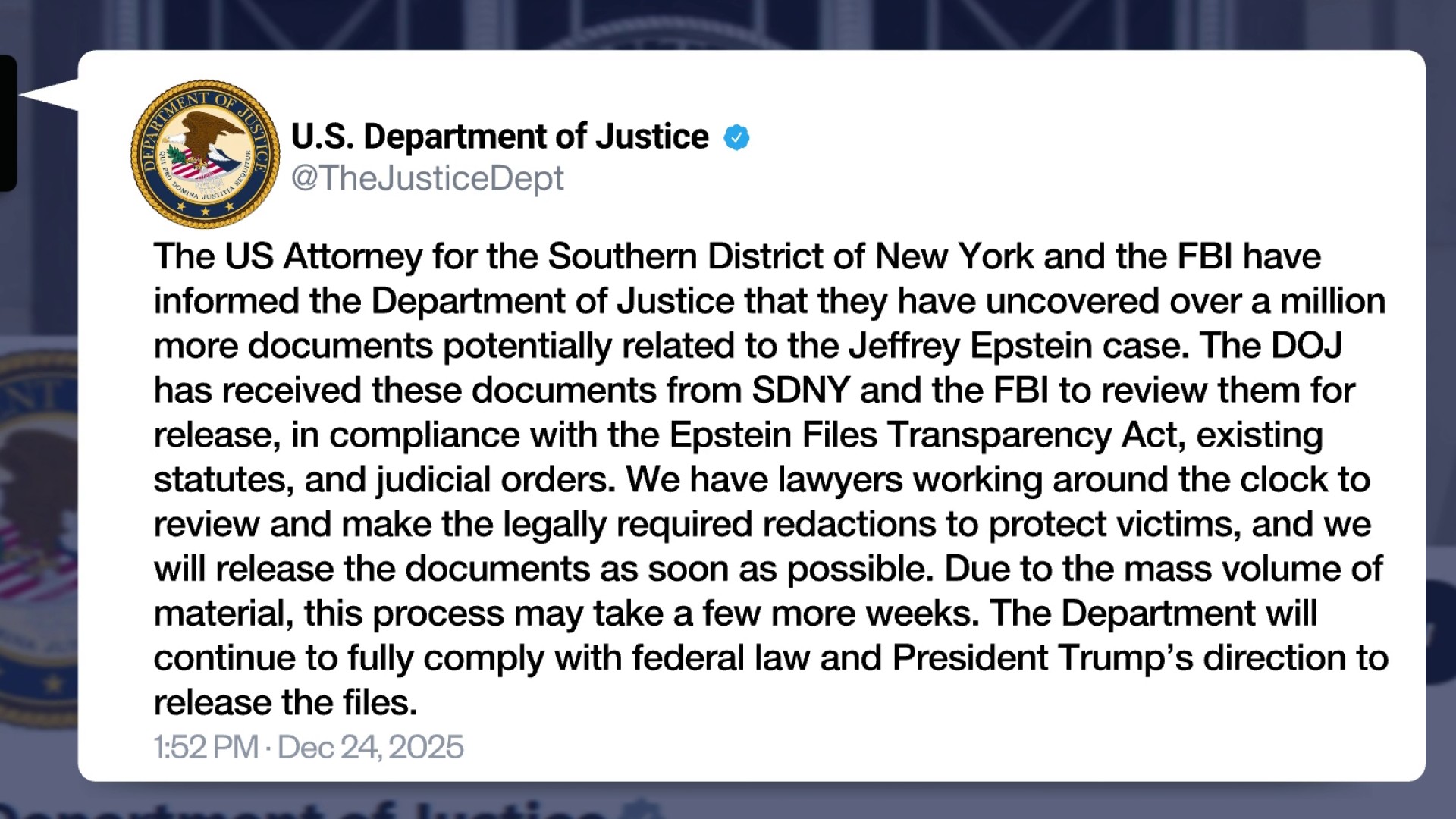  DOJ post screenshot 