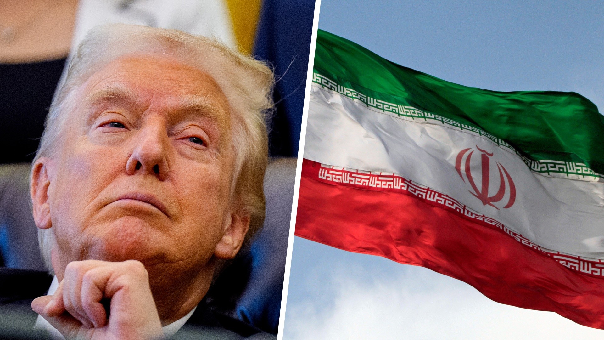 President Donald Trump, Iranian flag