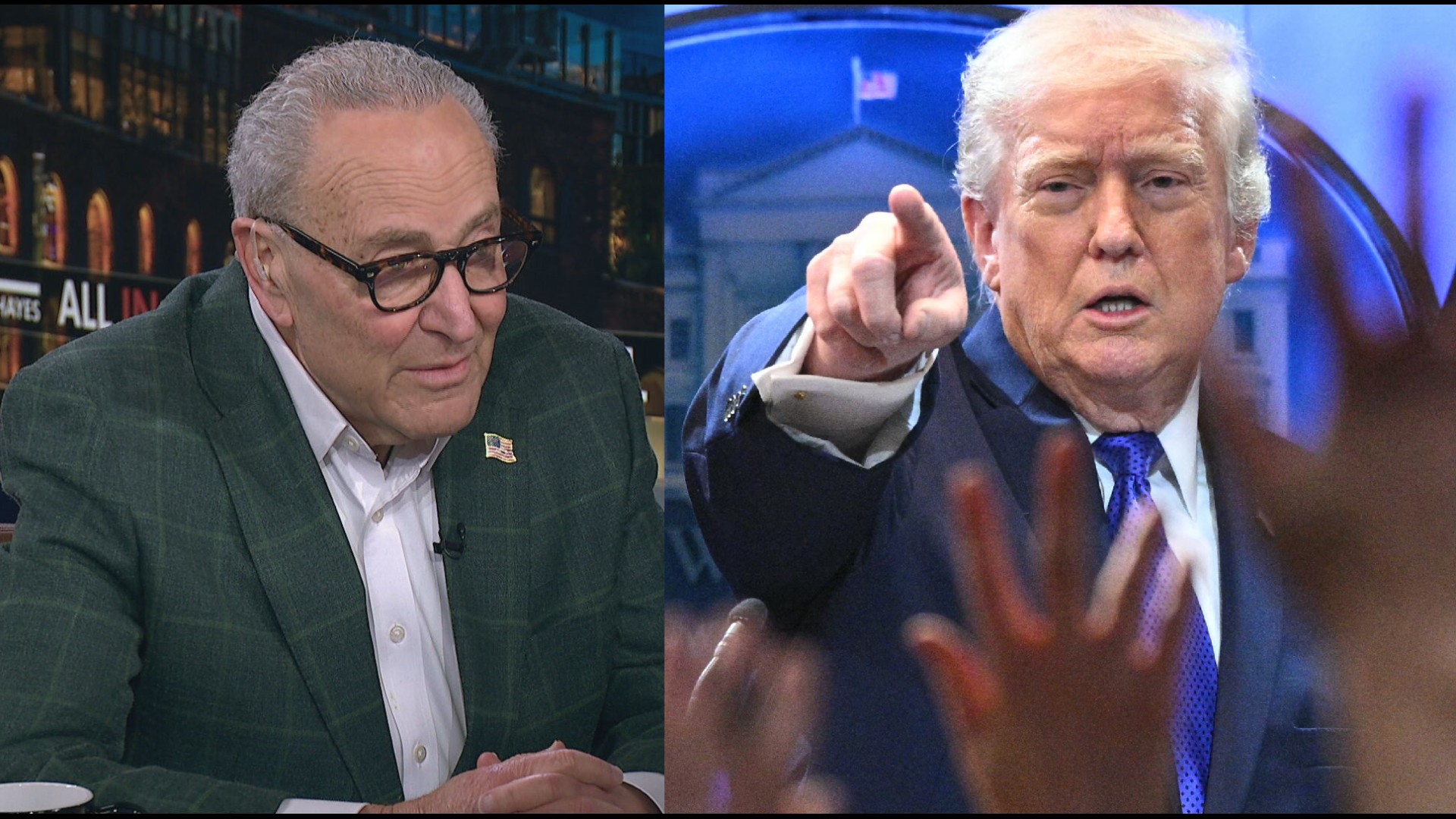 Sen. Chuck Schumer, President Donald Trump