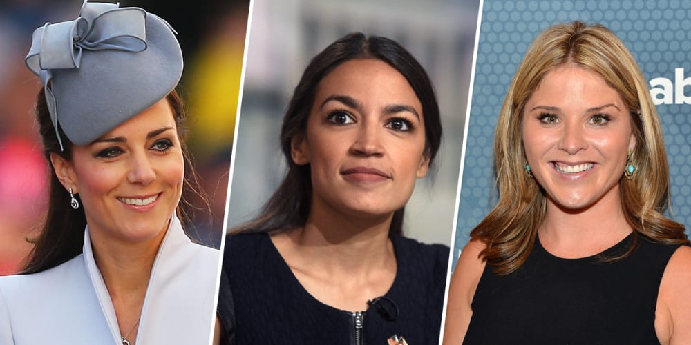 Image: Kate Middleton, Alexandria Ocasio-Cortez, Jenna Bush Hager