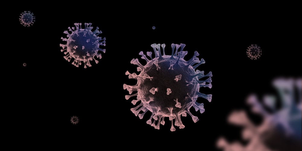 Photo illustration: A line of incoming Covid-19 spores.