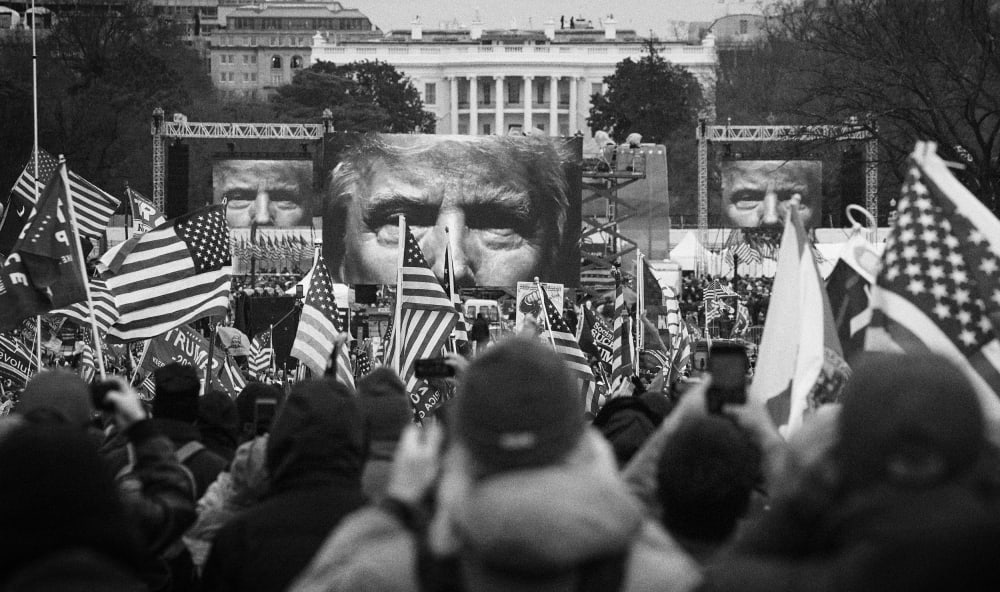 Image: Supporters gather for a rally for President Donald Trump near the White House on Jan. 6, 2021.