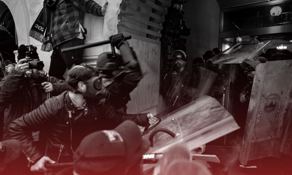 Image: Trump supporters clash with police and security forces as people try to storm the US Capitol