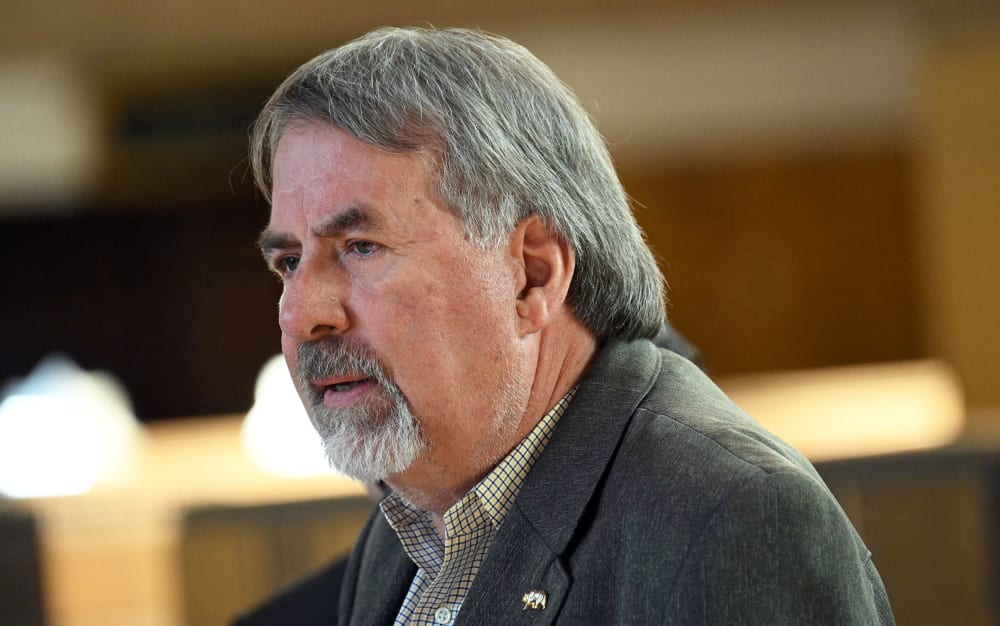 US Rep. Doug LaMalfa during a press conference on Feb. 20, 2025, in downtown Los Angeles.
