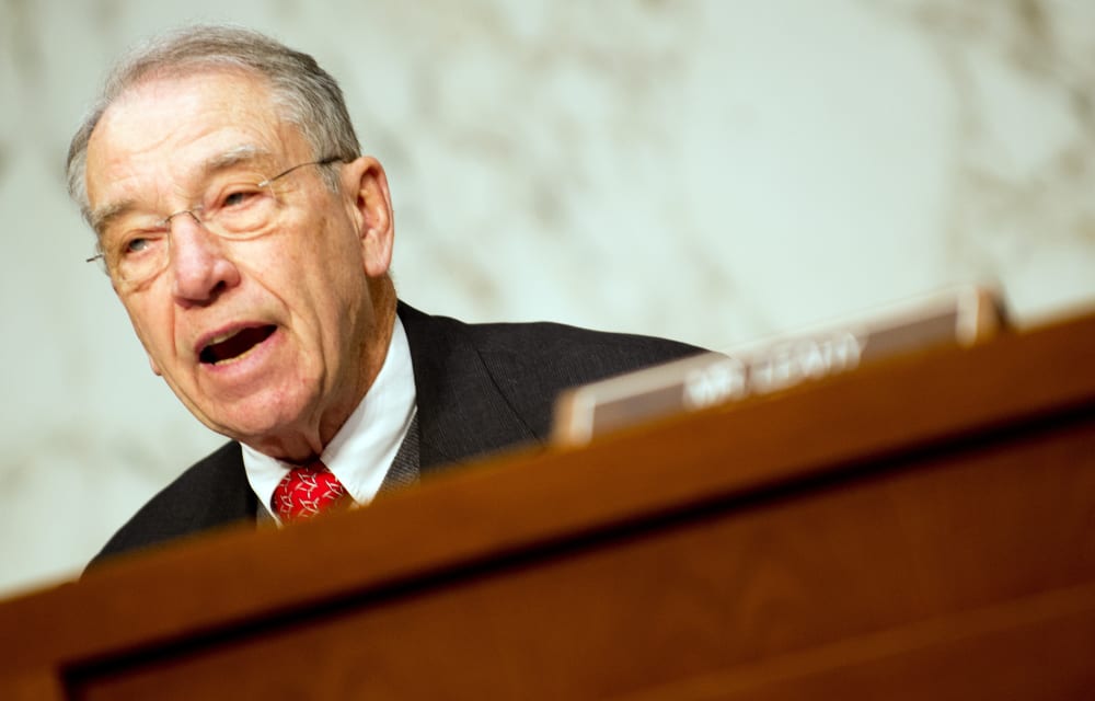 Senator Chuck Grassley, R-IA, on Capitol Hill in Washington, D.C., February 13, 2013.