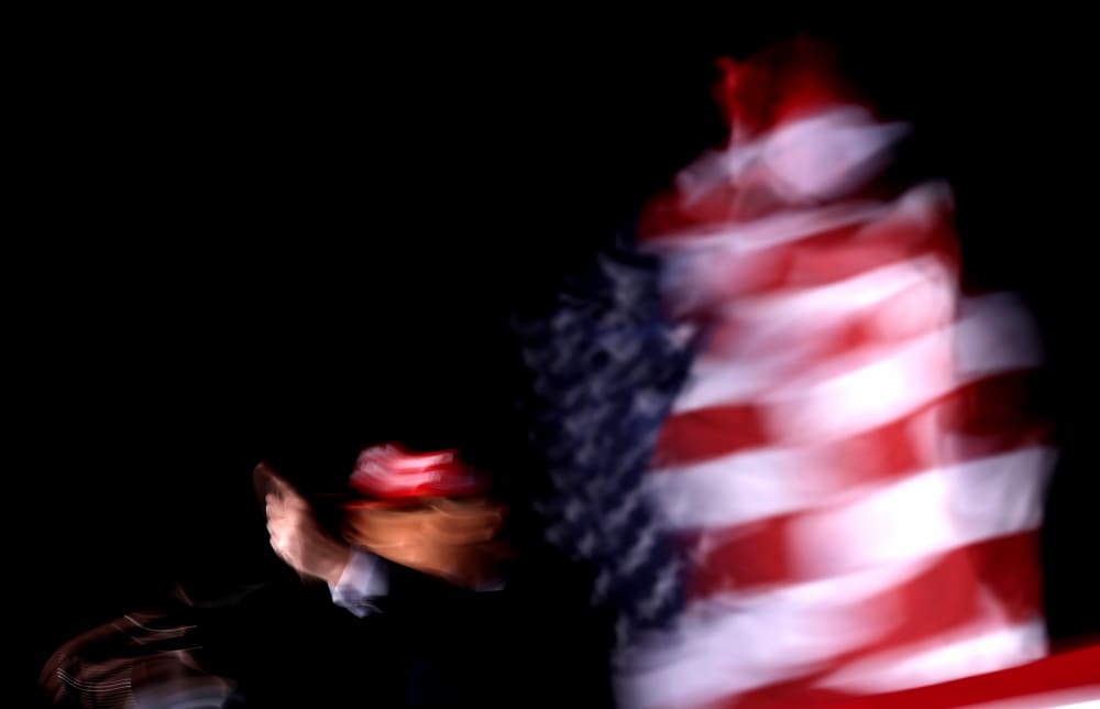 Image: President Donald Trump speaks at a campaign rally in Janesville, Wis., on Oct. 17, 2020