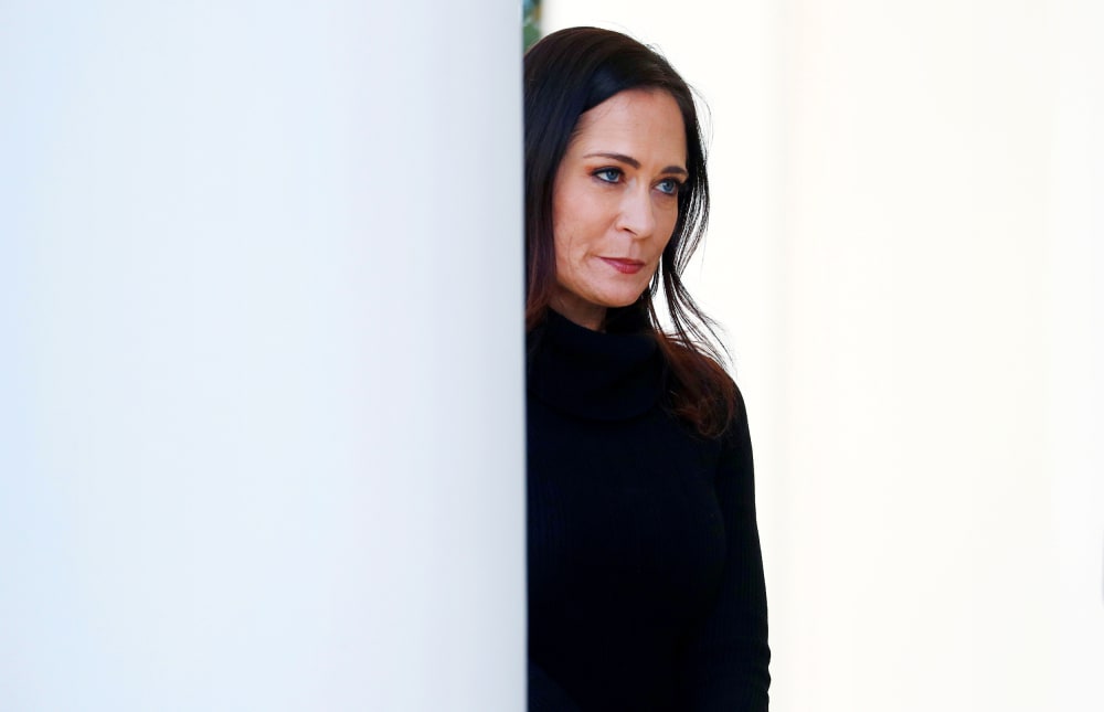 Image: White House Press Secretary Stephanie Grisham on the colonnade of the White House on Nov. 25, 2019.