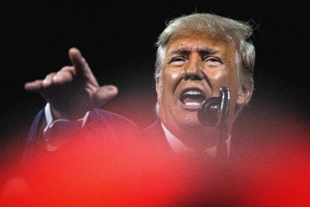 Image: Former President Donald Trump speaks at CPAC in Orlando, Fla., on Feb. 28, 2021.