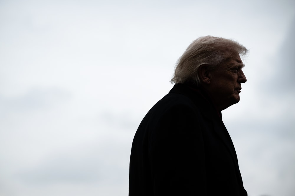 President Donald Trump on the South Lawn of the White House.